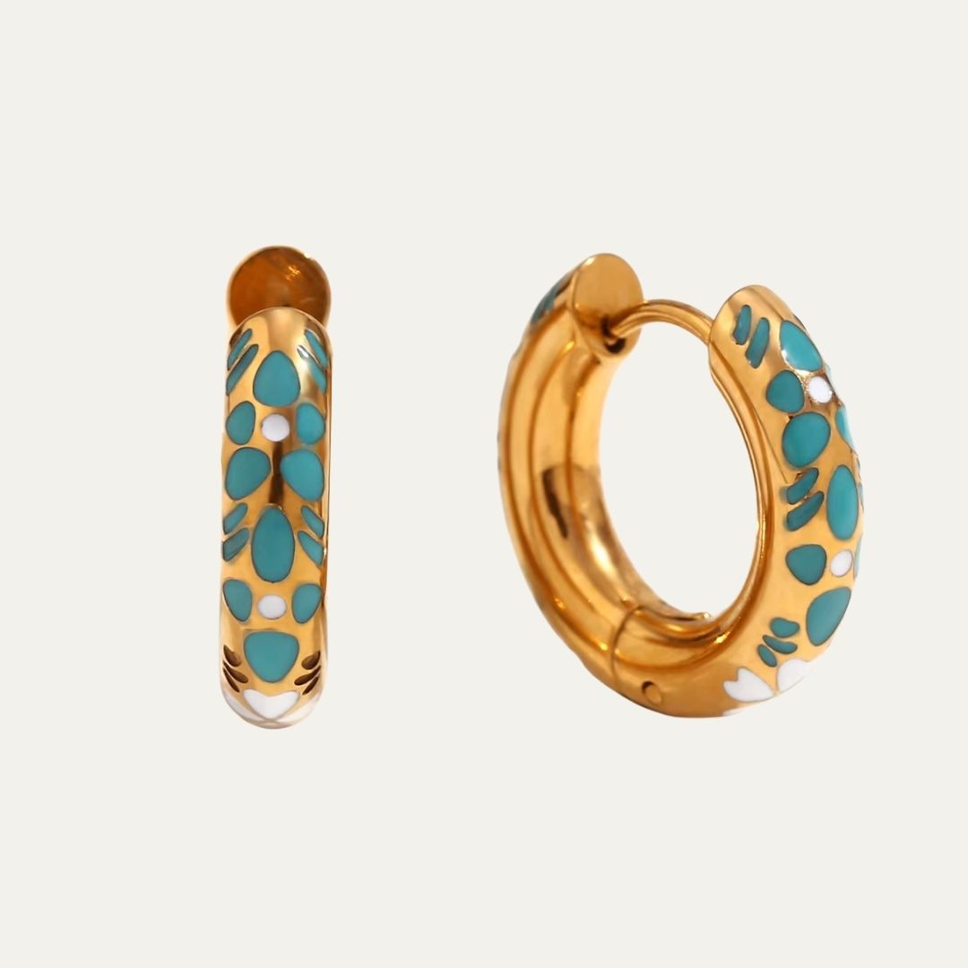 Flowers Hoop Earrings