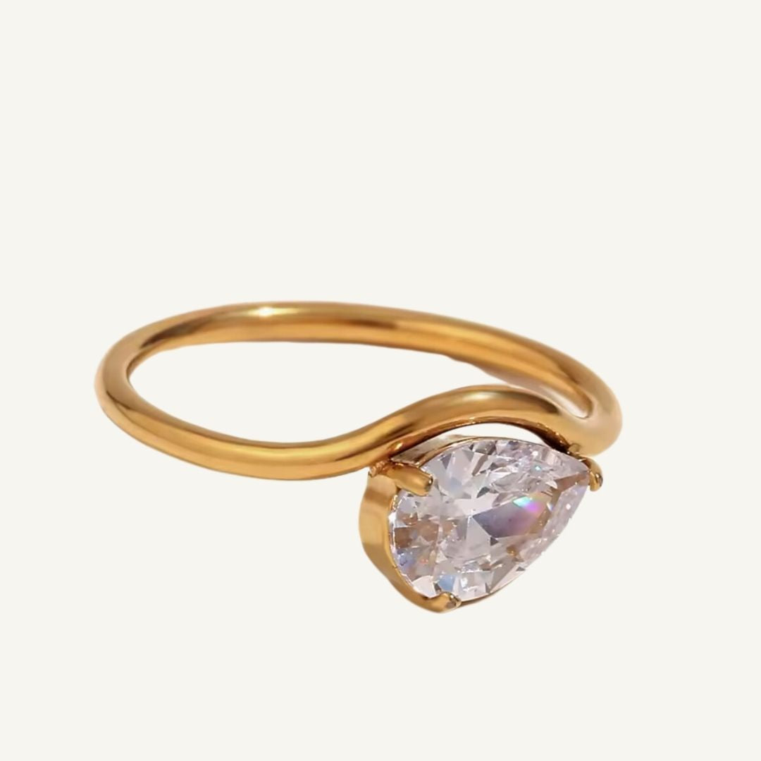 Drop Zircon Ring