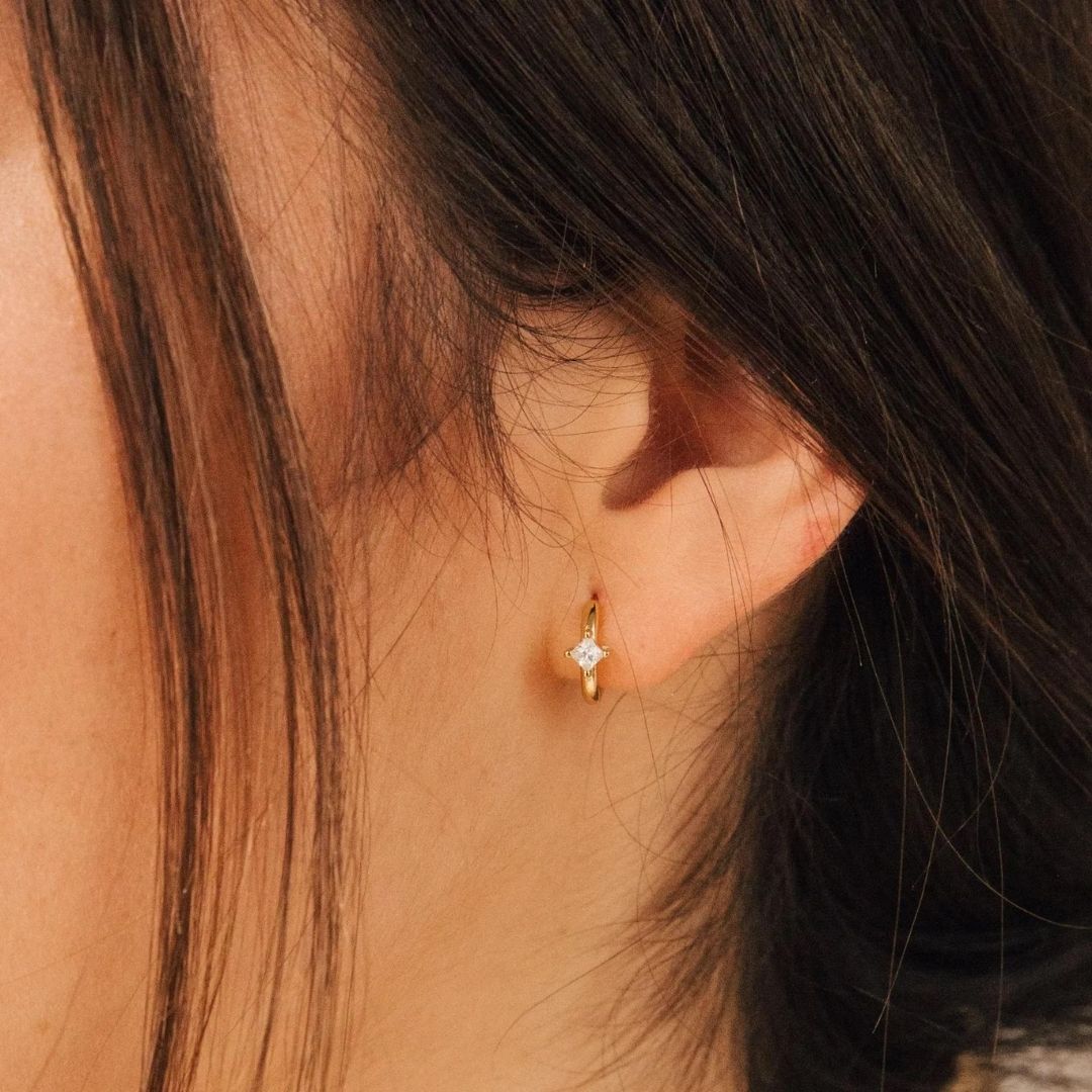 Hoops Zircon Earrings