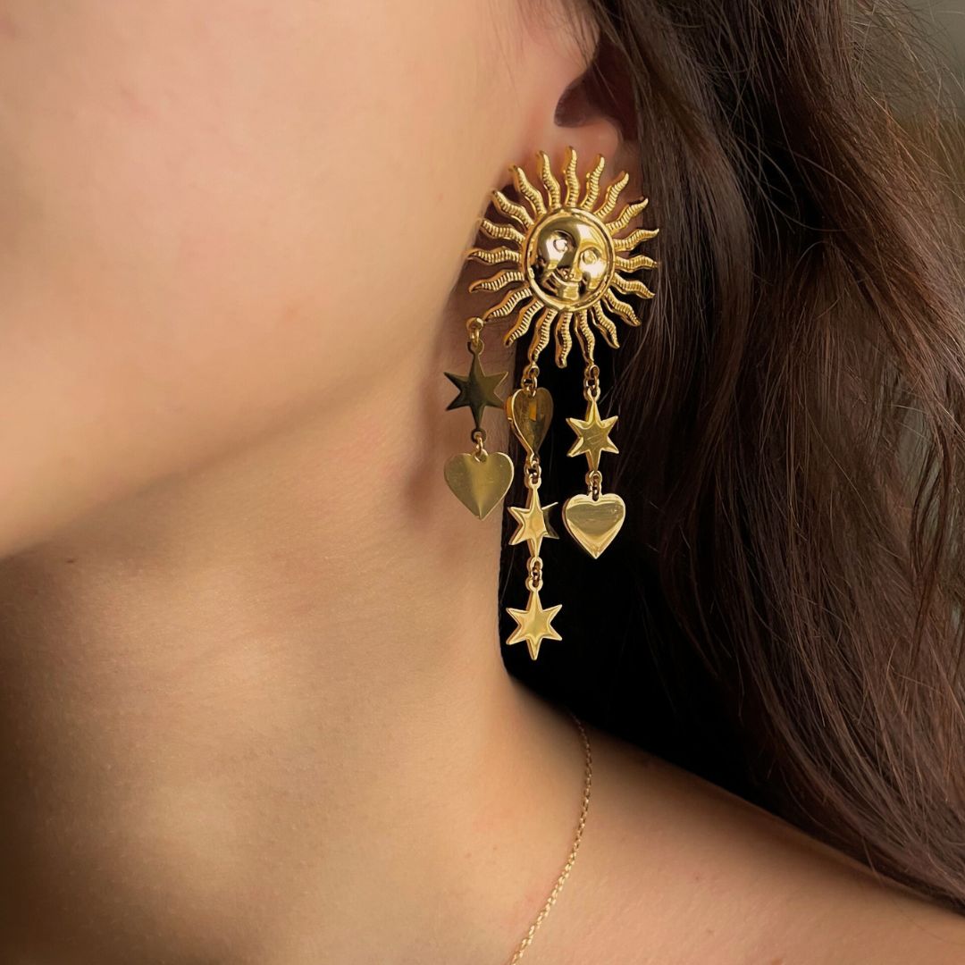 Sun Pendant Earrings