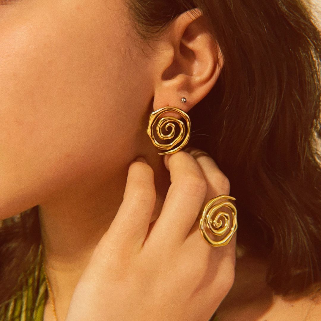 Spiral Stud Earrings