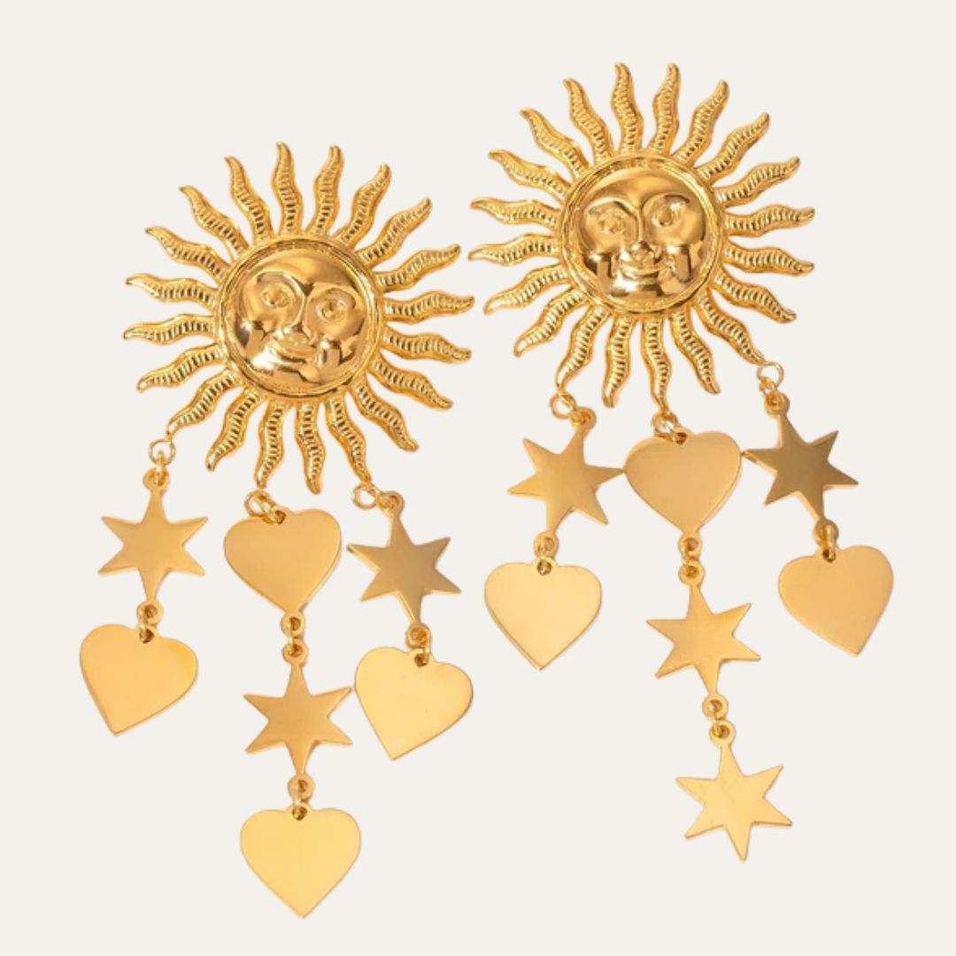 Sun Pendant Earrings