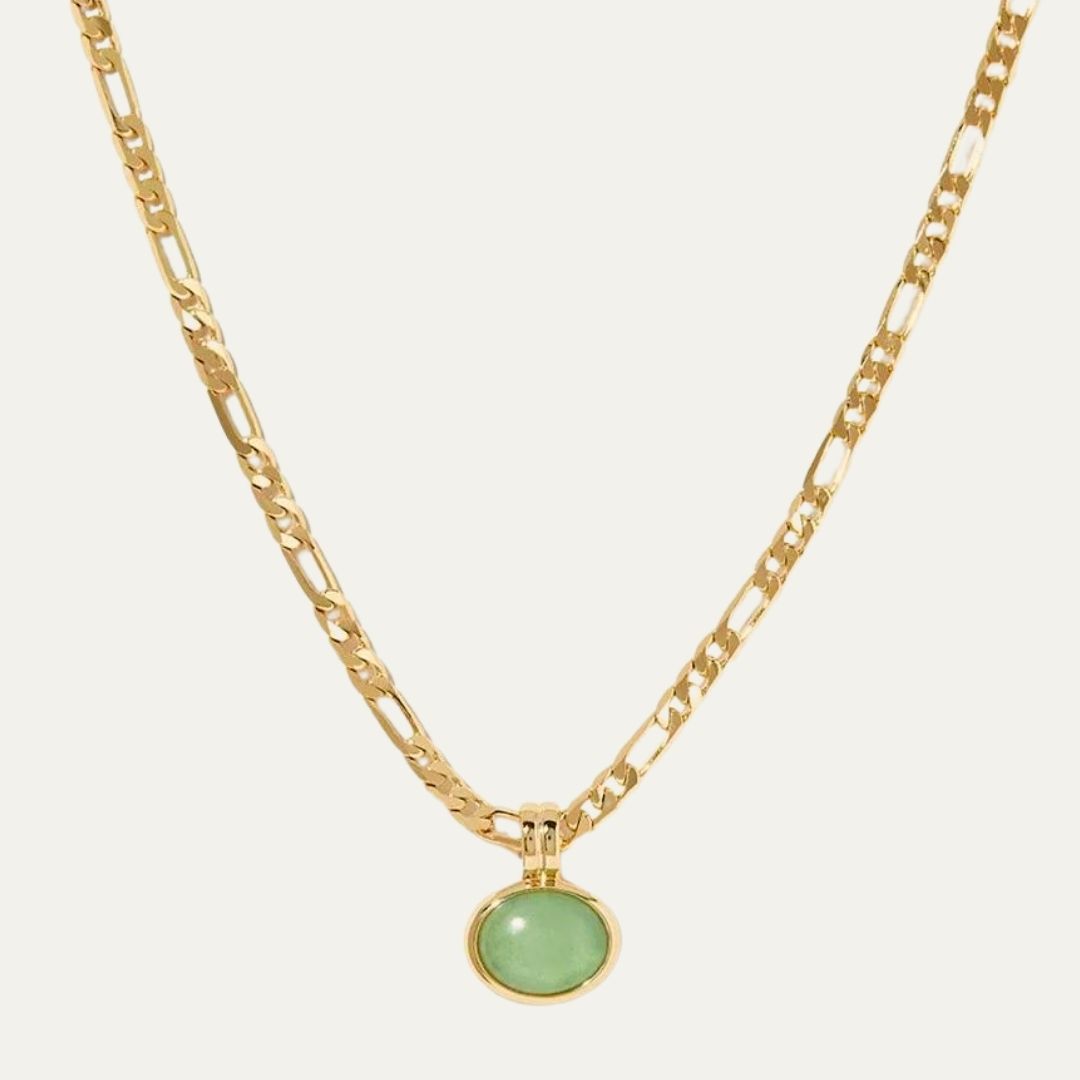Green Stone Pendant Necklace