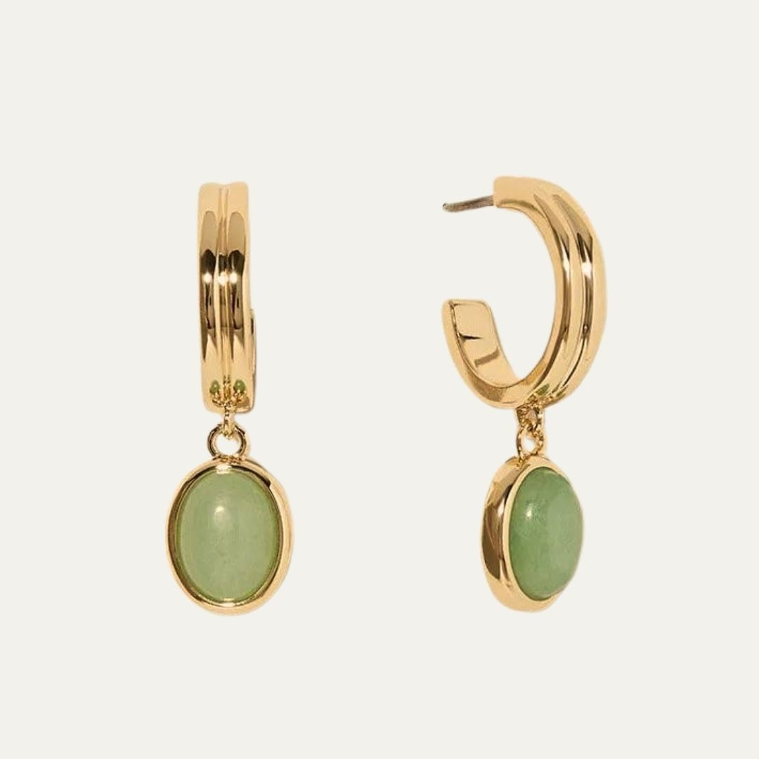 Green Stone Earrings