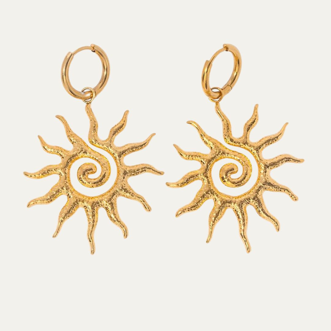 Sun Pendant Earrings
