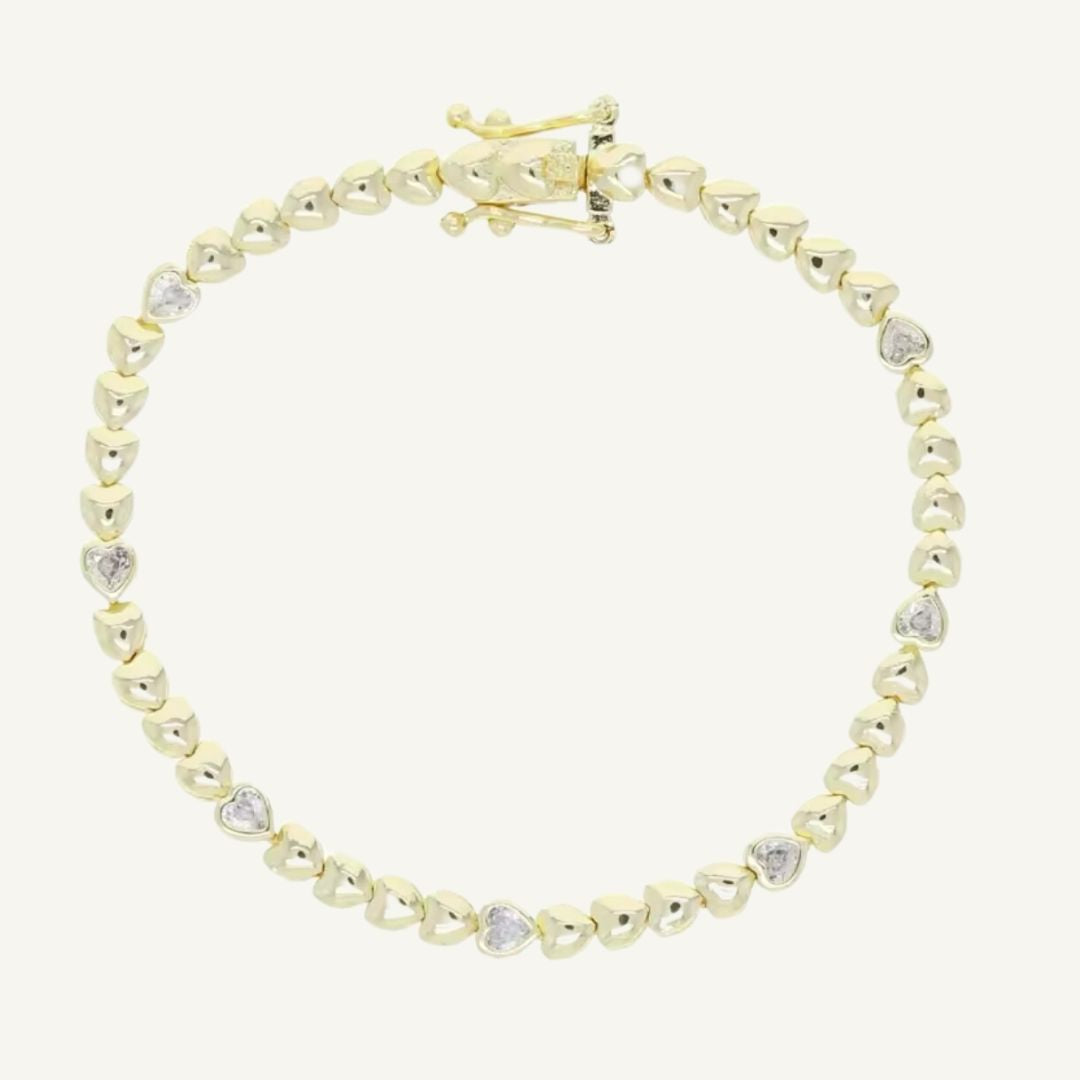 Hearts Zircon Bracelet