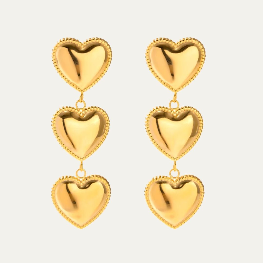 Hearts Pendants Earrings