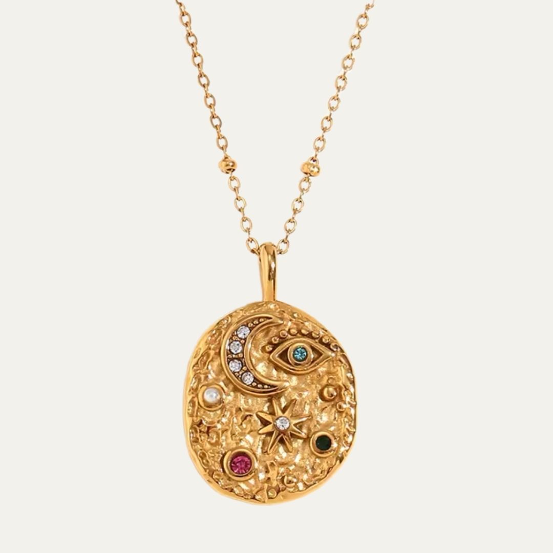 Star Moon Pendant Necklace