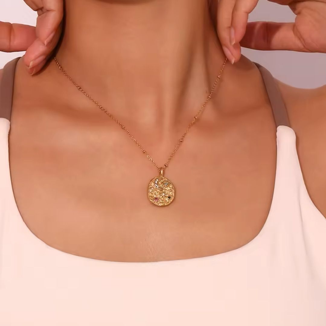Star Moon Pendant Necklace