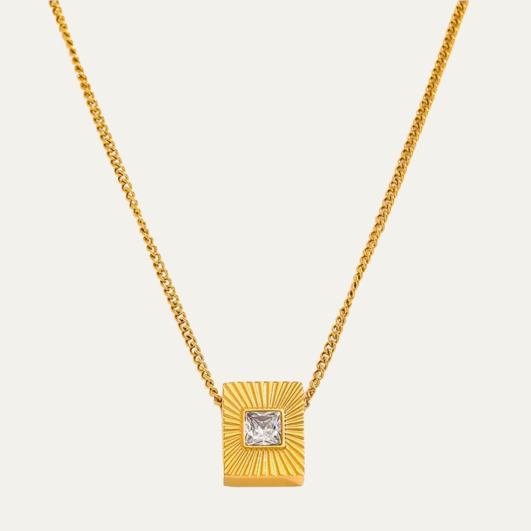 Square Zircon Necklace