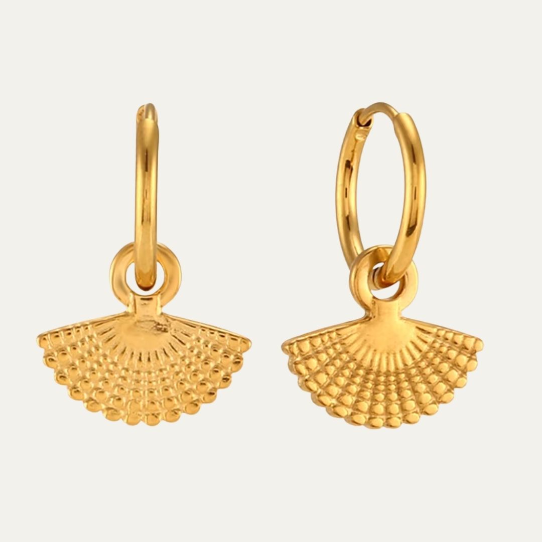 Fan Hoop Earrings