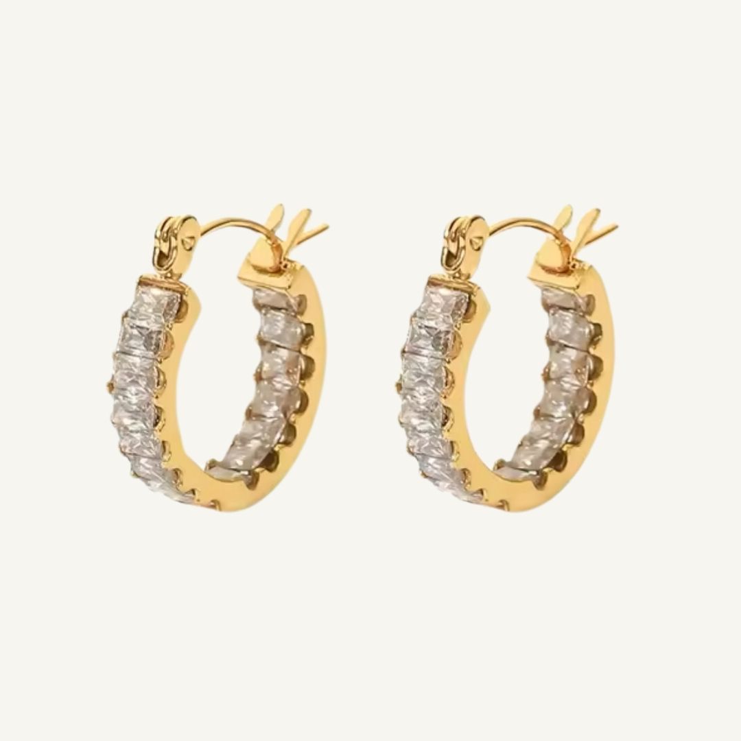 Hoops Zircon Earrings