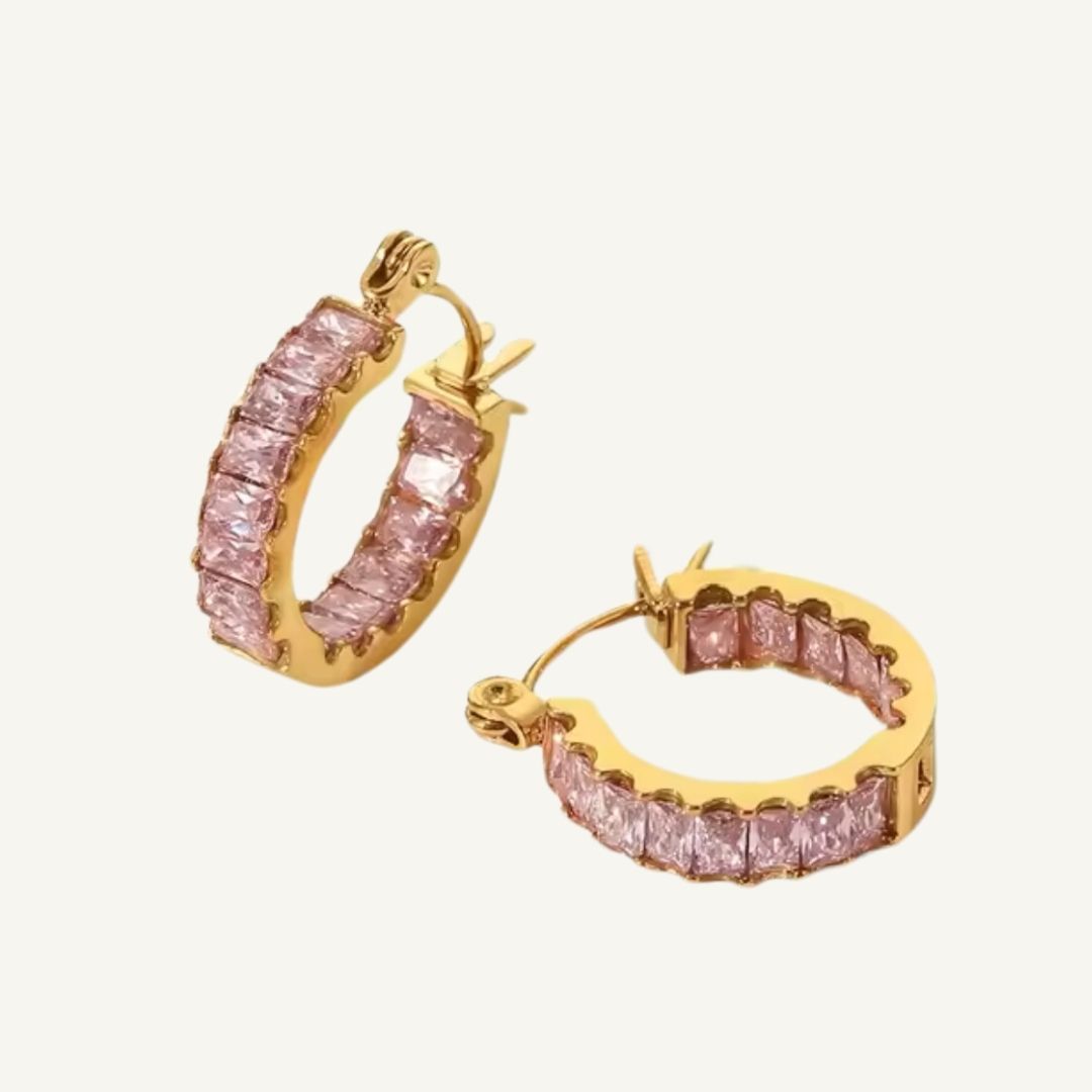 Hoops Zircon Earrings