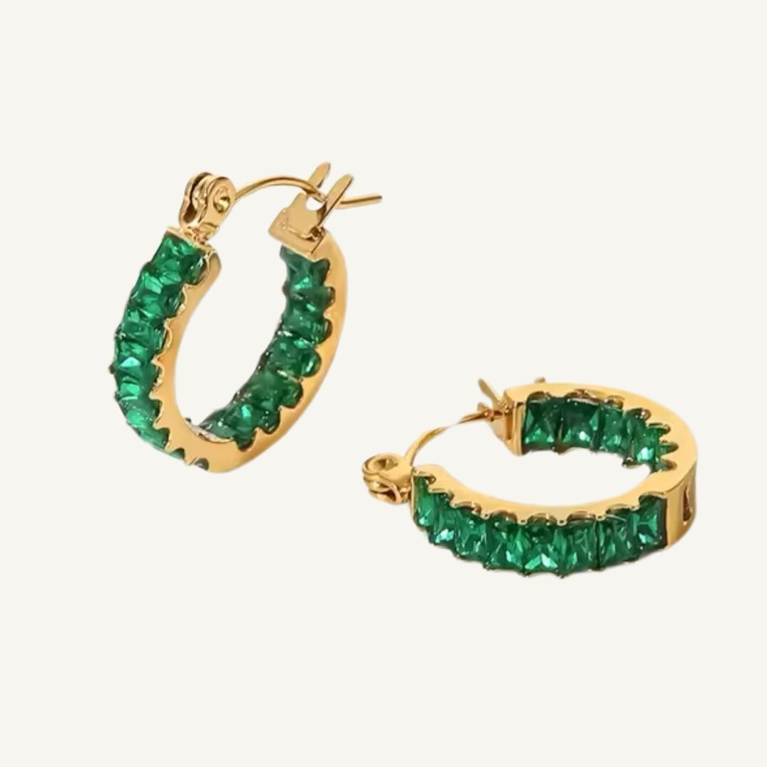 Hoops Zircon Earrings