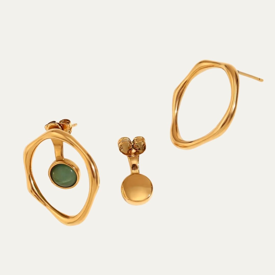 Stone Stud Earrings