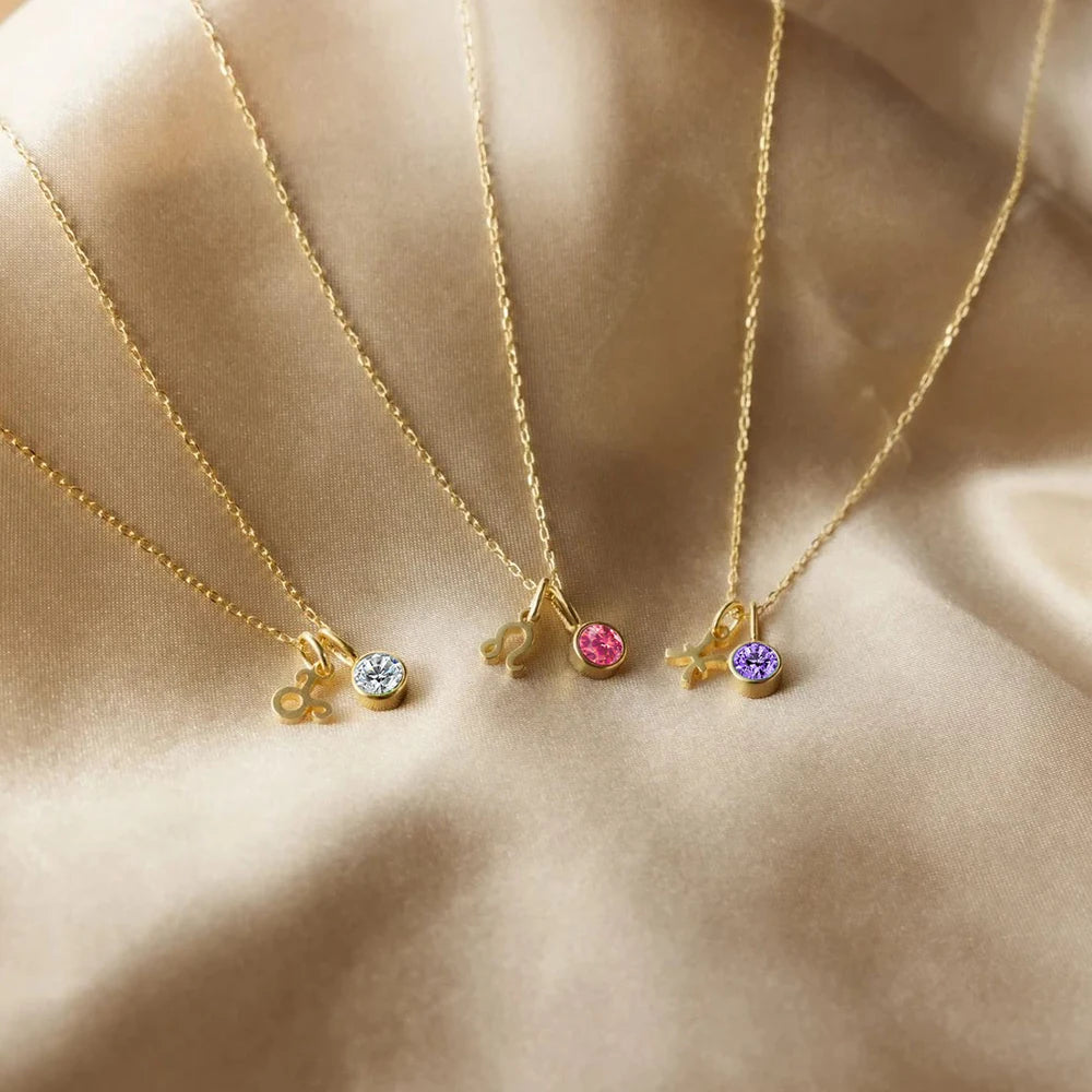 Zodiac Birthstone Necklace